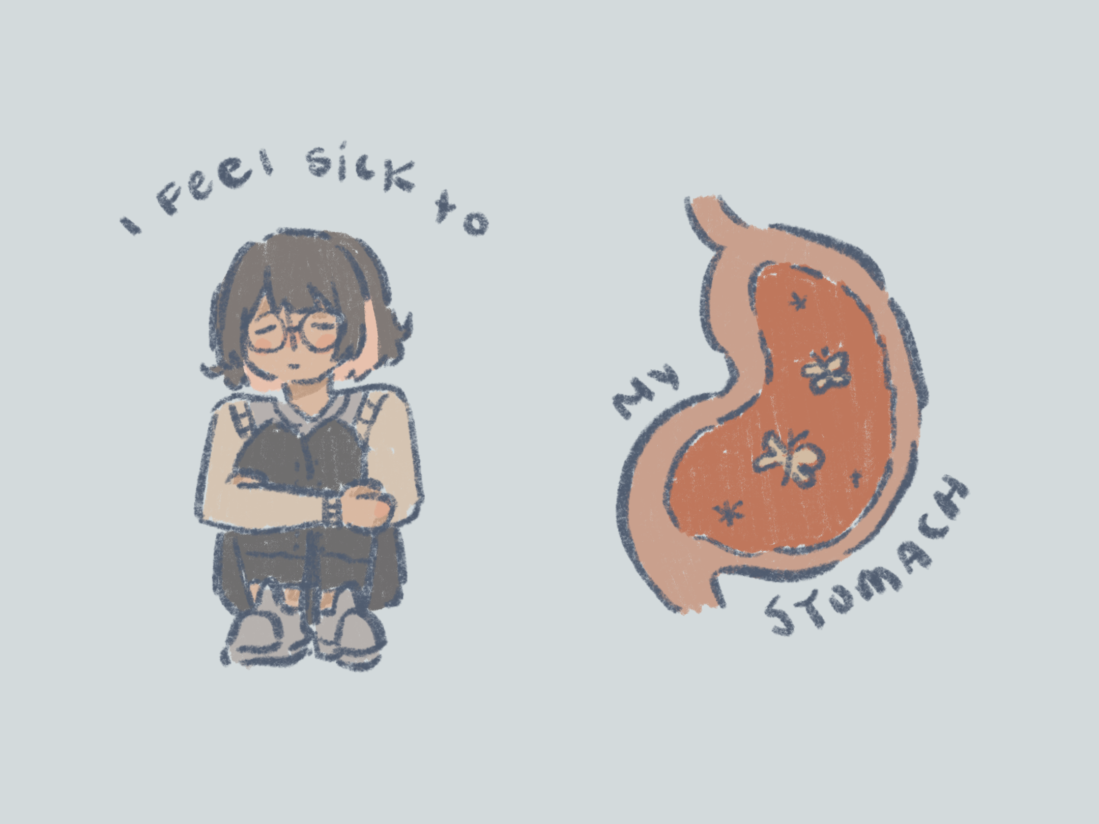 Anxiety Stomach Butterflies Comic
