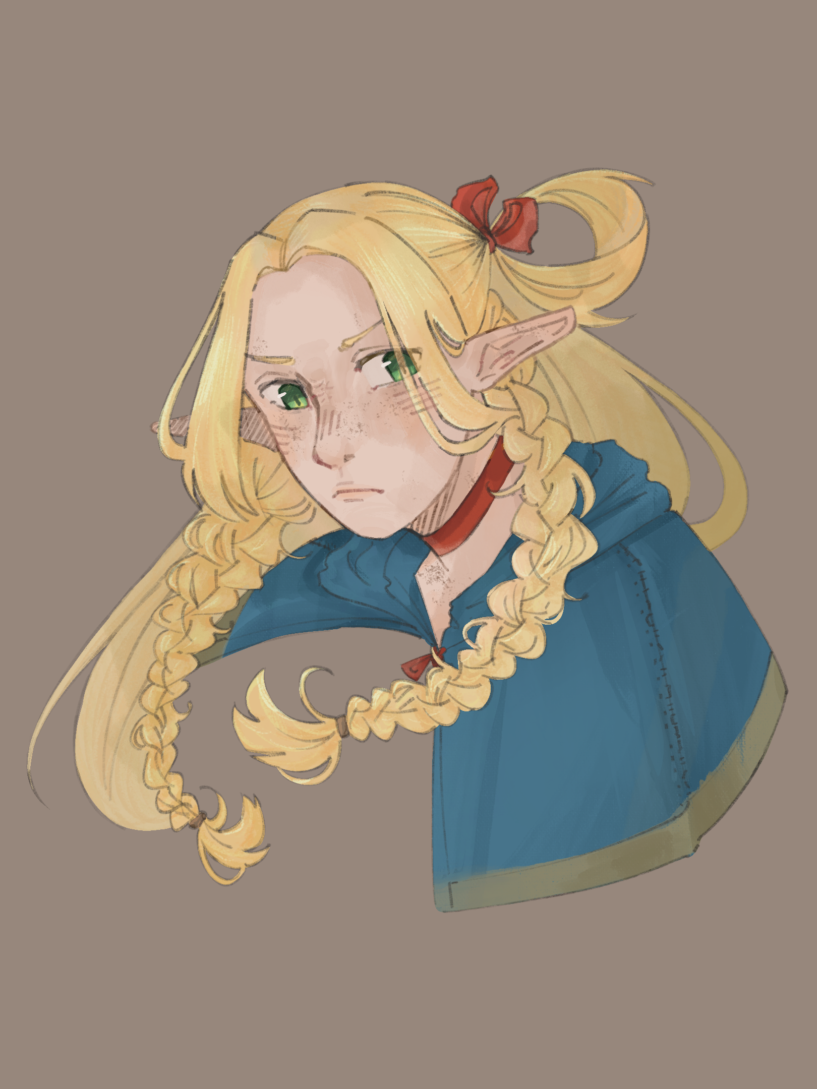 Headhsot of Marcille from Dungeon Meshi